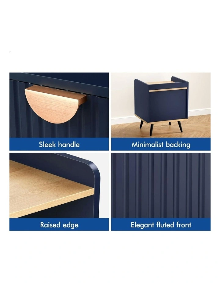 Bedside Table 2x in Blue image 7