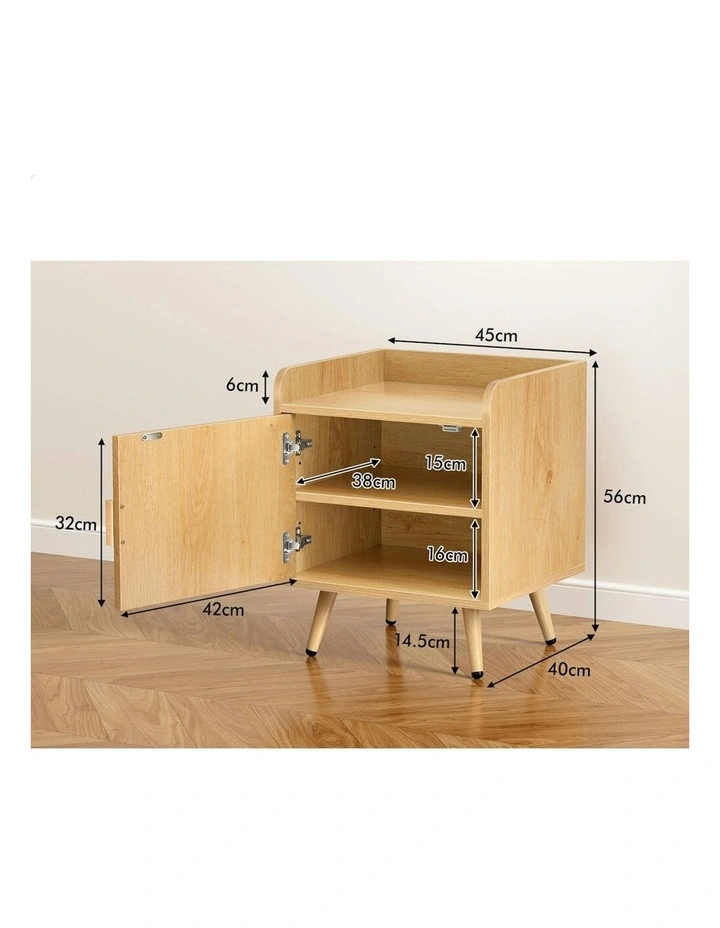 Bedside Table x2 in Wood image 7