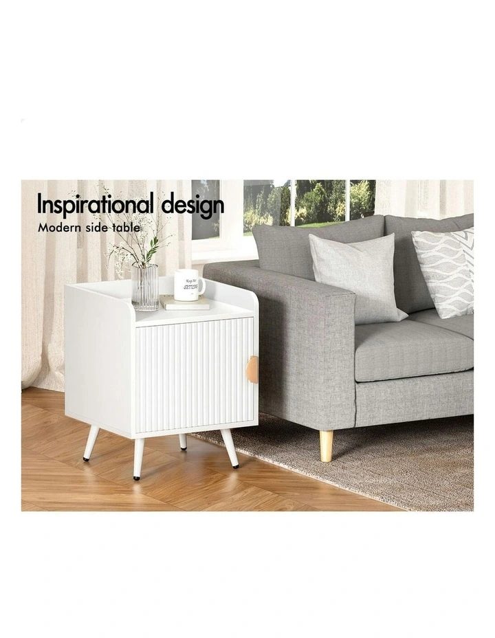 Bedside Table in White image 4