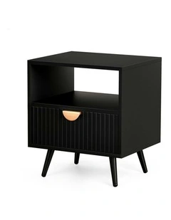 Bedside Table 1 Drawer in Black