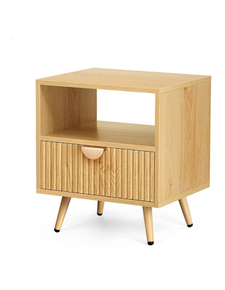 Bedside Table 1 Drawer in Wood image 1