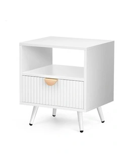 Bedside Table 1 Drawer in White