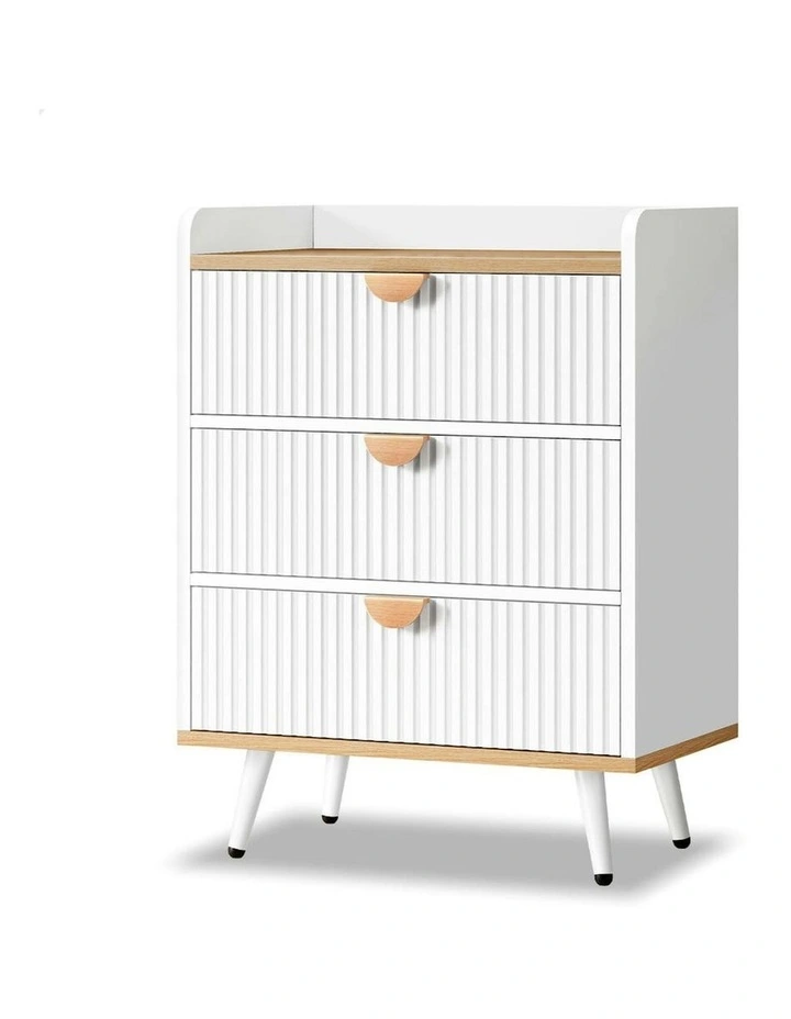 3 Drawer Storage Cabinet Dresser in Multi image 1