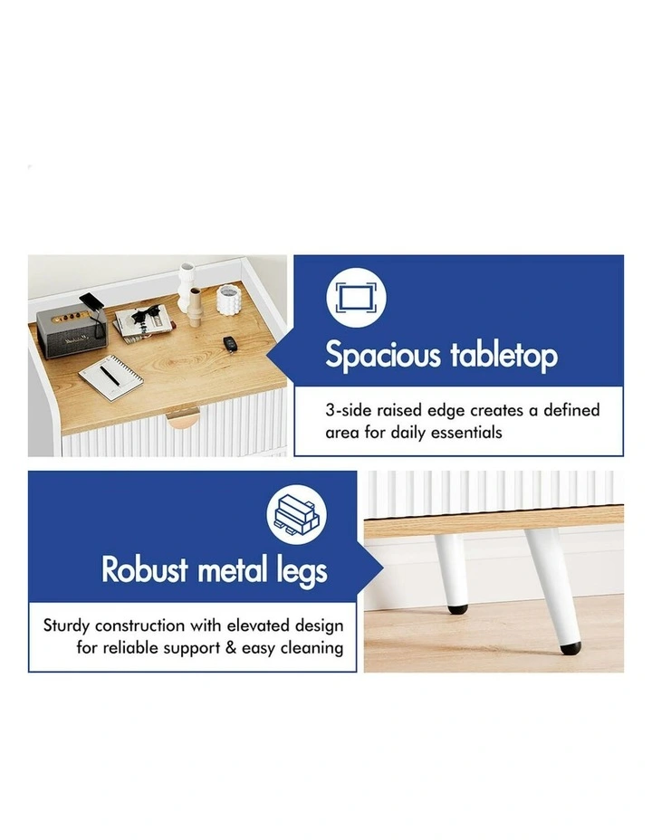 3 Drawer Storage Cabinet Dresser in Multi image 4