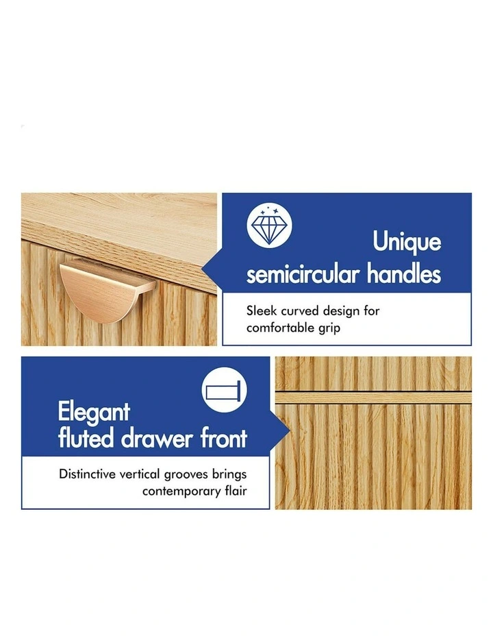 4 Drawer Storage Cabinet Dresser in Wood image 3