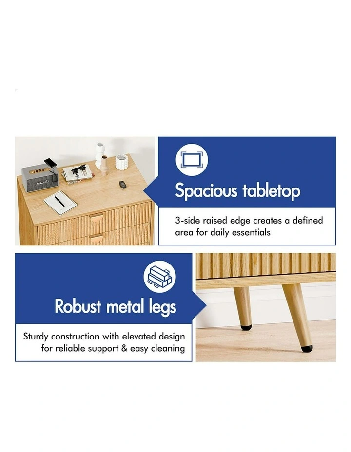 4 Drawer Storage Cabinet Dresser in Wood image 4