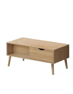 2 Drawers Coffee Table in Wood