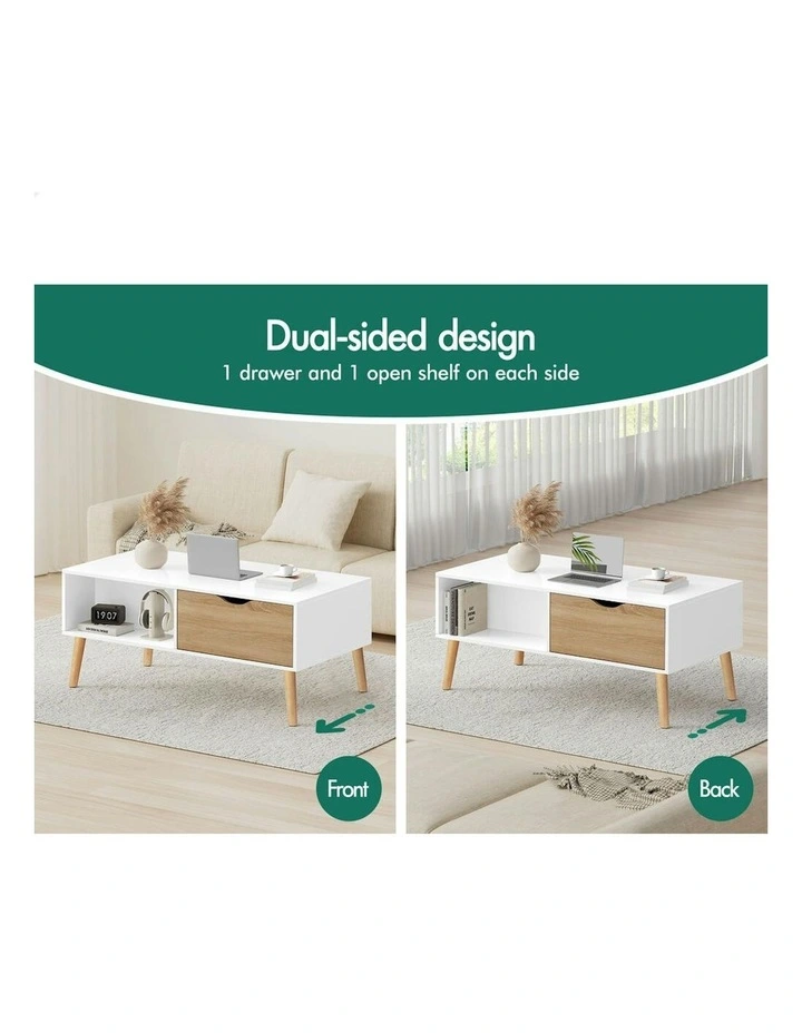 2 Drawers Coffee Table in Multi image 3