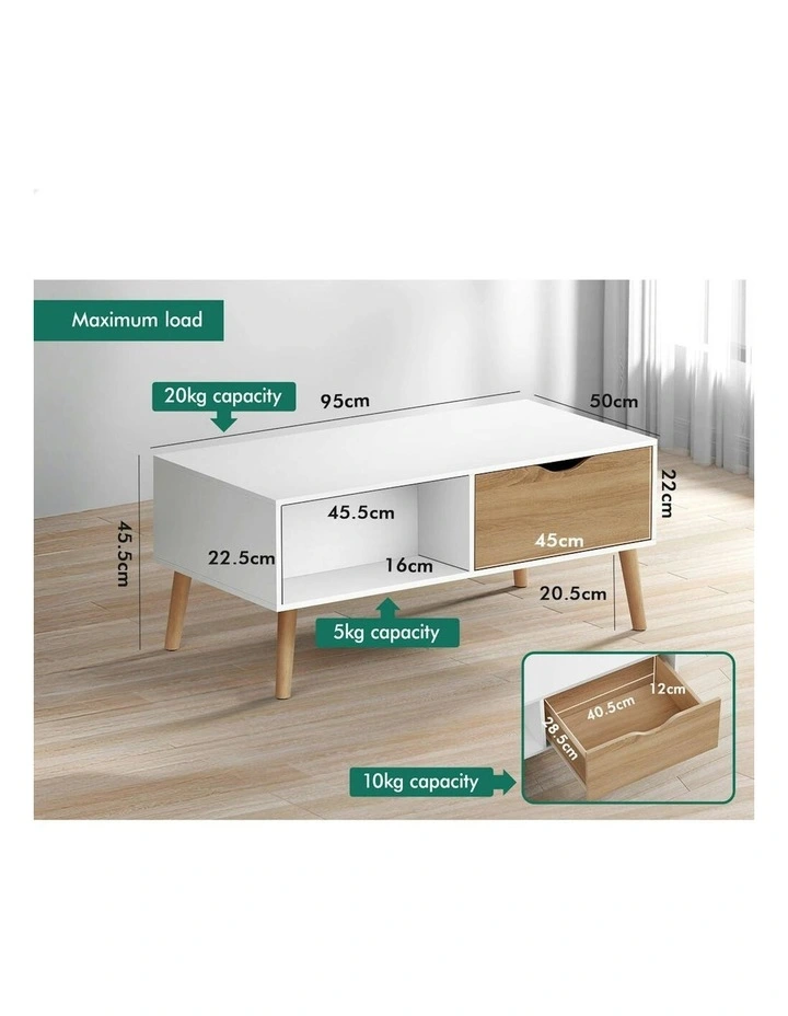 2 Drawers Coffee Table in Multi image 7
