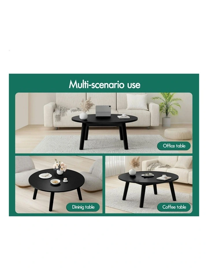 Round Coffee Table in Black image 6