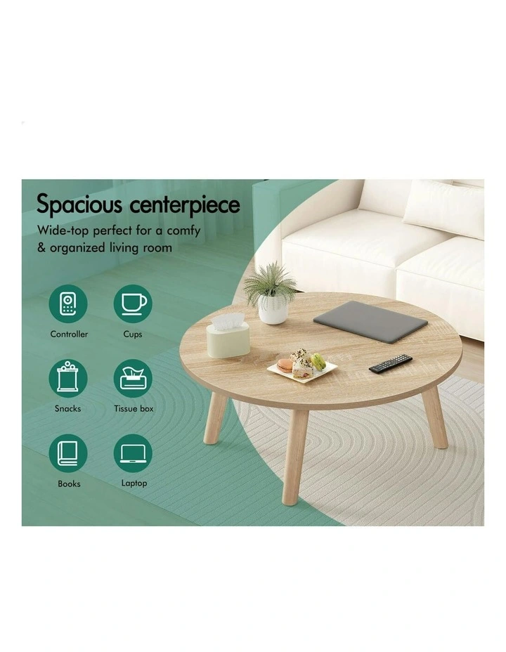 Round Coffee Table in Wood image 2