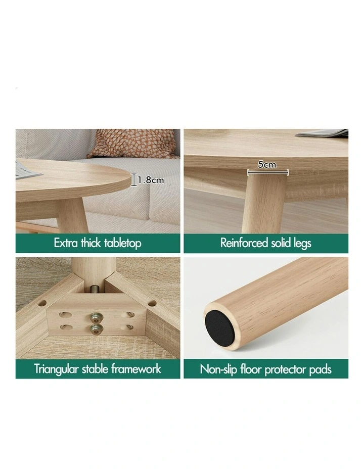 Round Coffee Table in Wood image 5