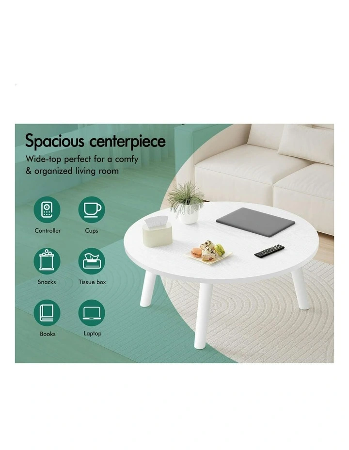 Round Coffee Table in White image 2