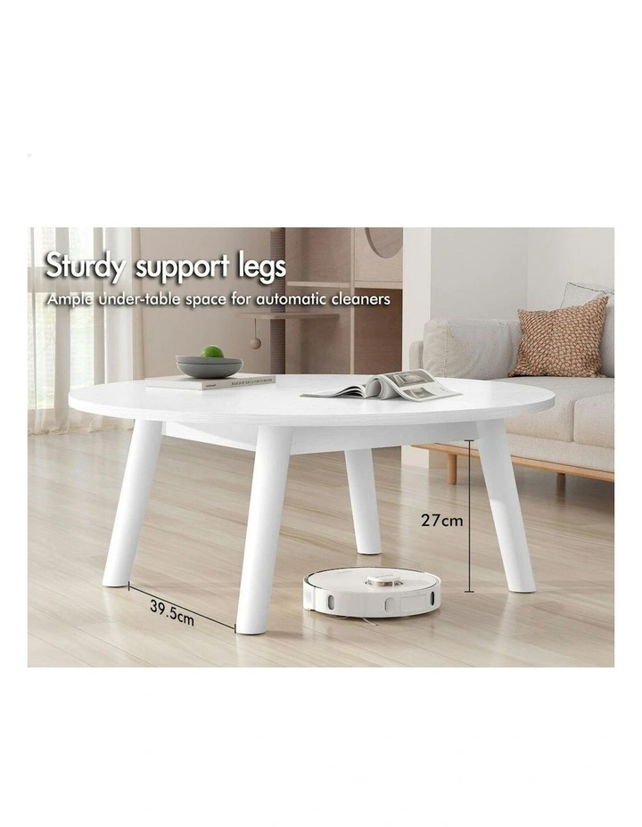 Round Coffee Table in White image 3