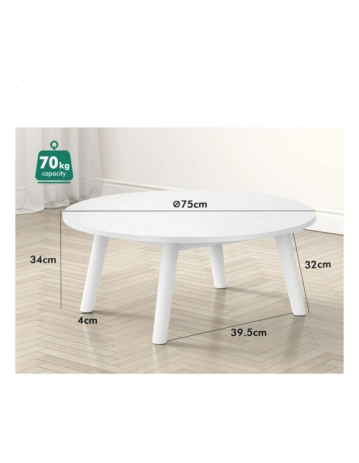 Round Coffee Table in White image 7