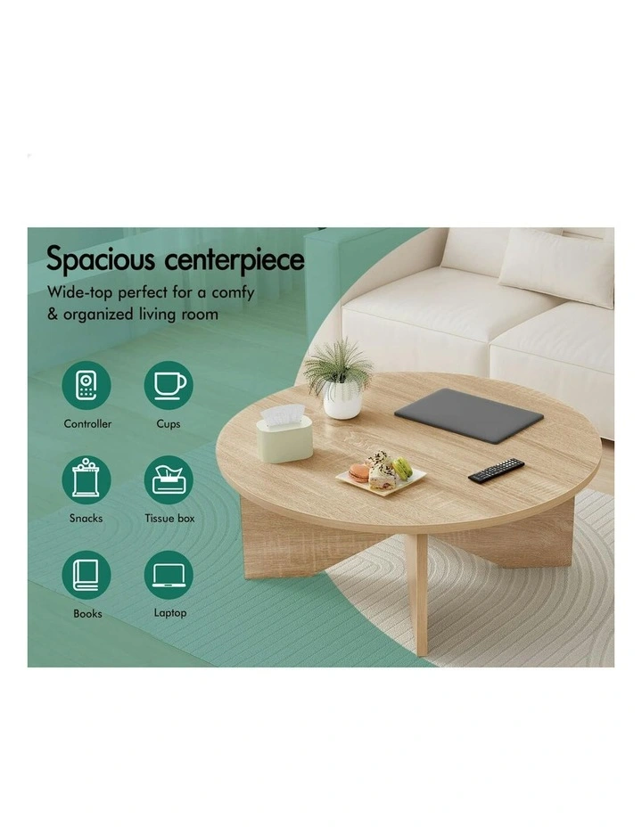 Round Coffee Table in Wood image 2