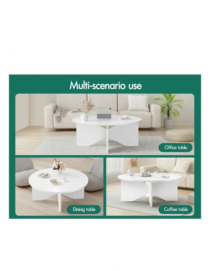 Round Coffee Table in White image 6