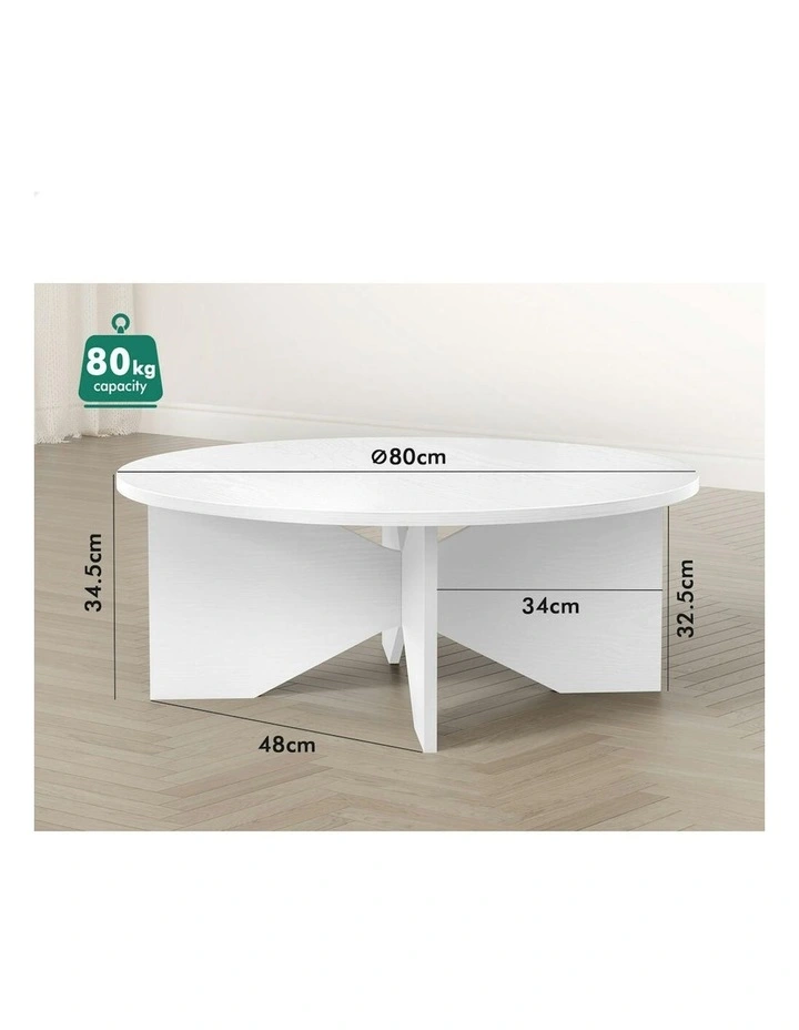 Round Coffee Table in White image 7