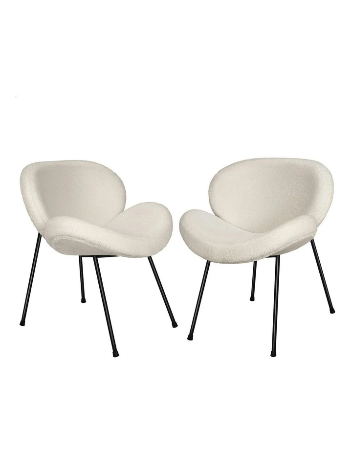 Dining Chairs Set Of 2 in White image 1