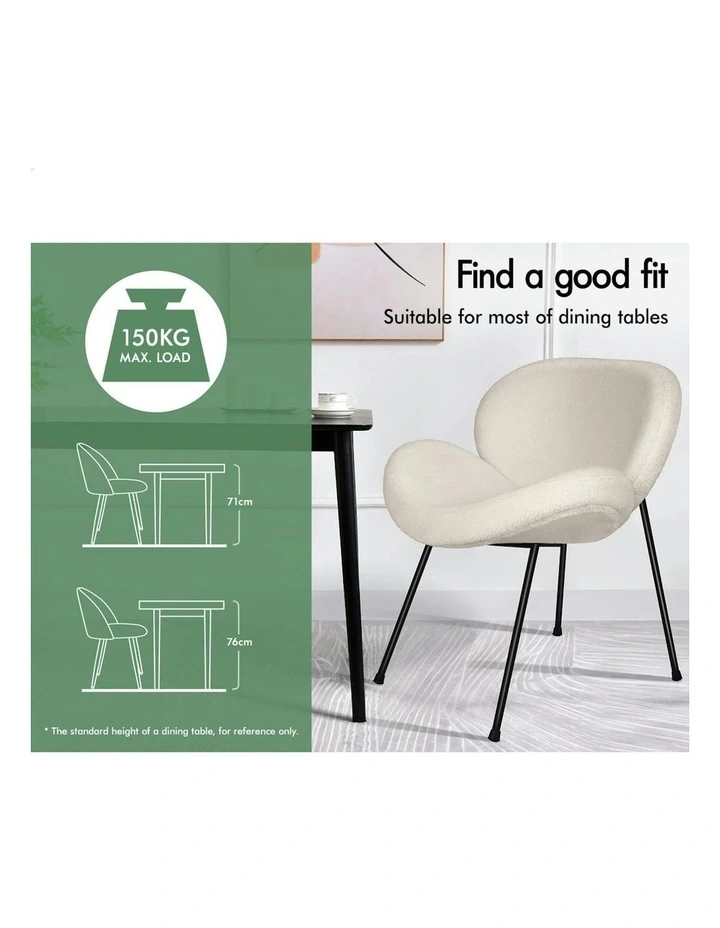 Dining Chairs Set Of 2 in White image 2