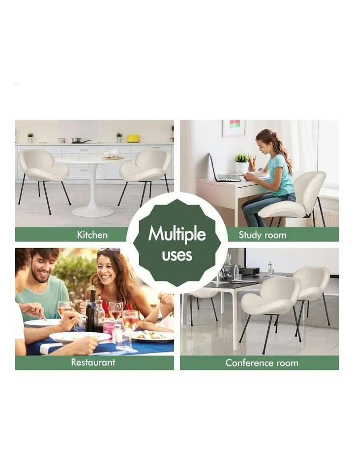 Dining Chairs Set Of 2 in White image 4