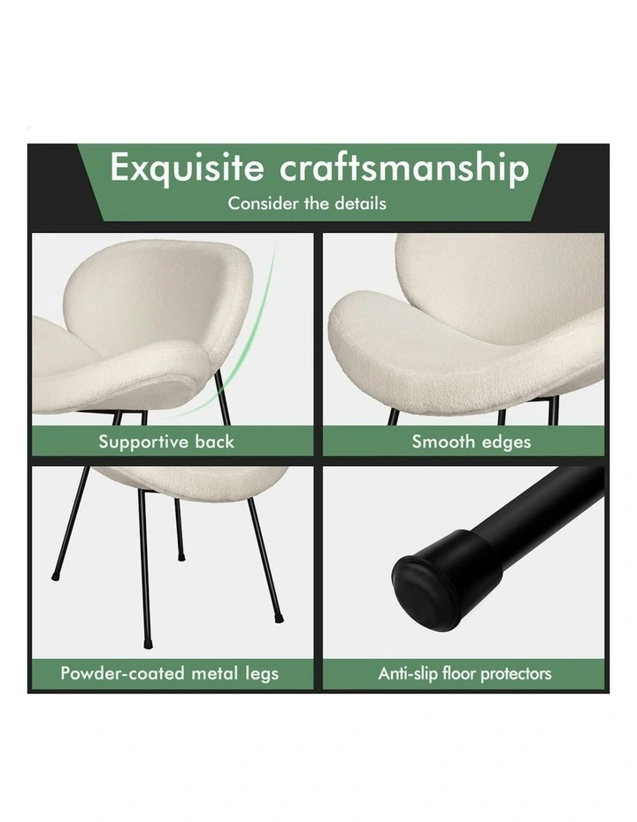 Dining Chairs Set Of 2 in White image 5