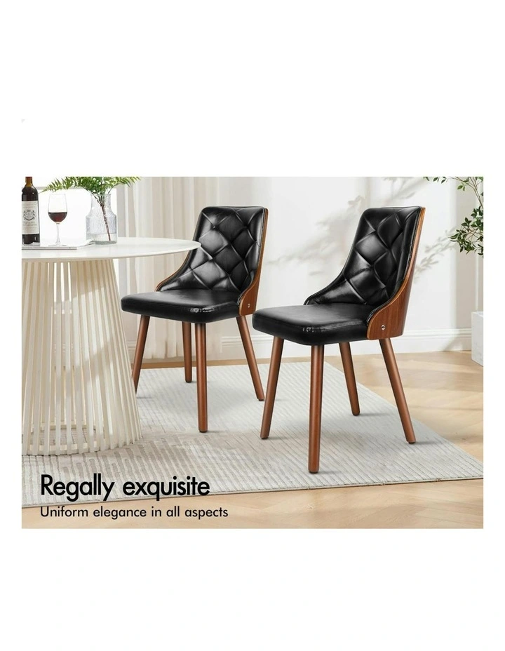 Dining Chairs Set 4 Piece in Black image 4