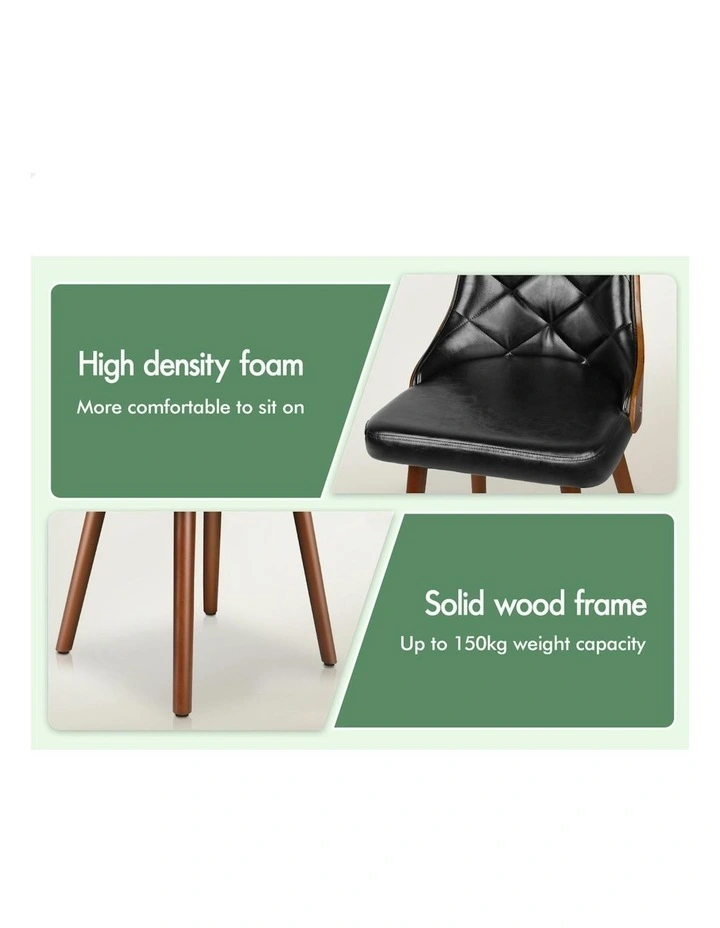 Dining Chairs Set 4 Piece in Black image 6