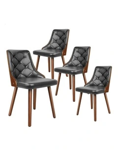 Leather Dining Chairs in Grey