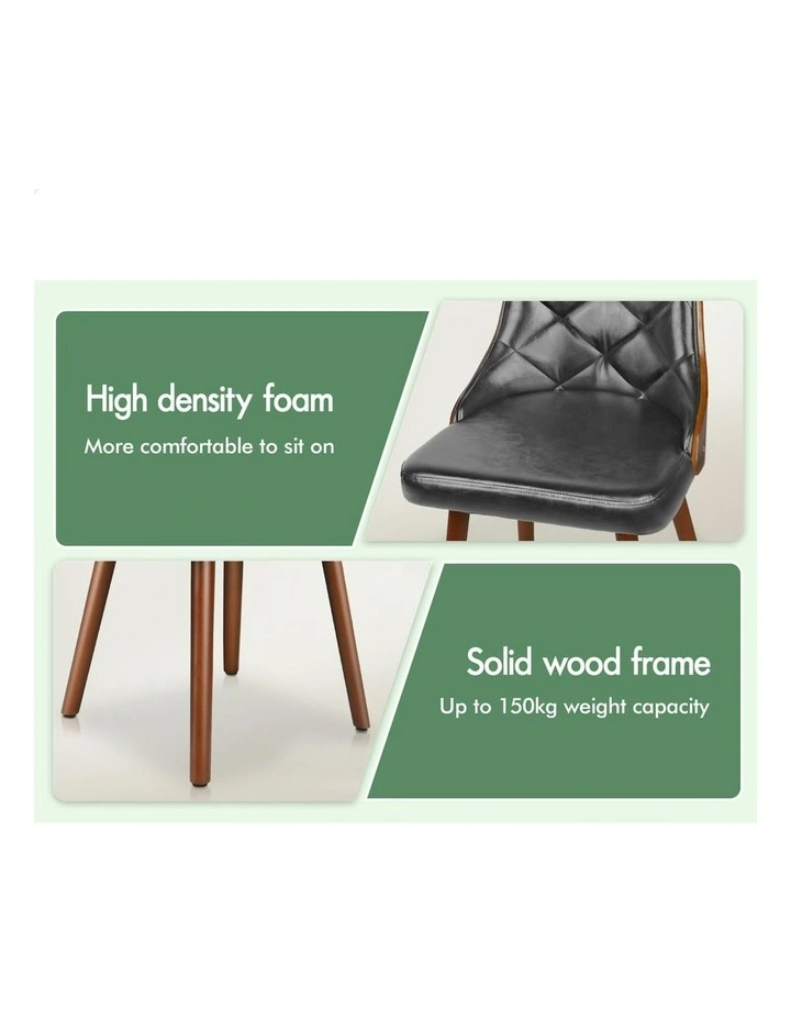 Leather Dining Chairs in Grey image 6