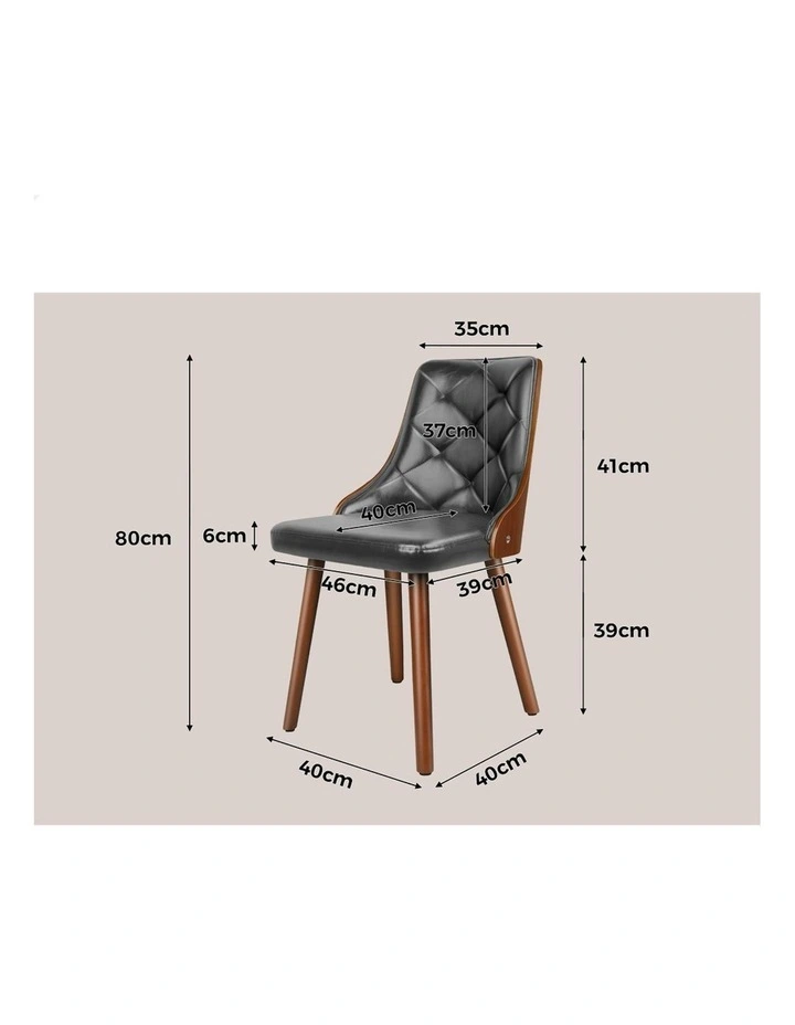 Leather Dining Chairs in Grey image 7
