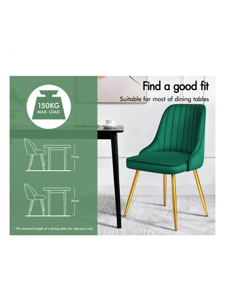 Dining Chairs in Velvet Green image 3