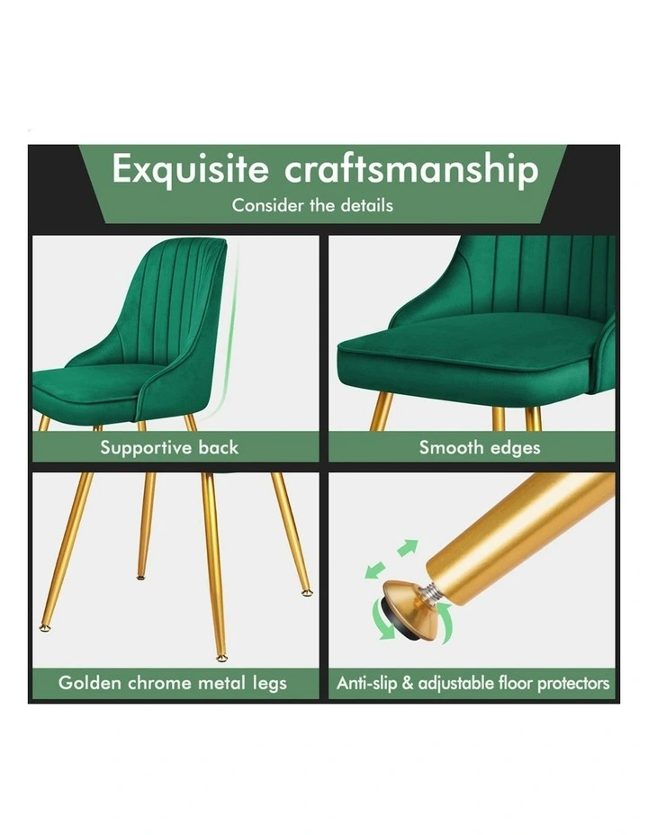 Dining Chairs in Velvet Green image 6