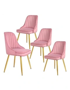 Dining Chairs in Velvet Pink
