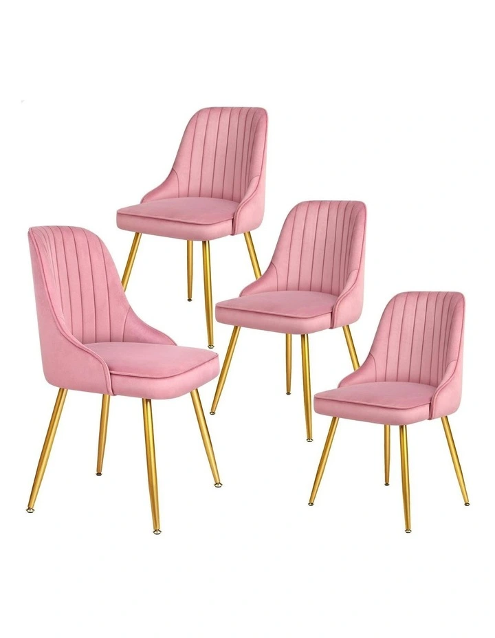 Dining Chairs in Velvet Pink image 1