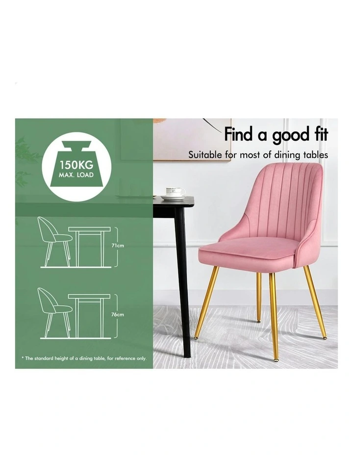 Dining Chairs in Velvet Pink image 3
