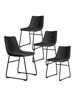 Leather Dining Chairs in Black