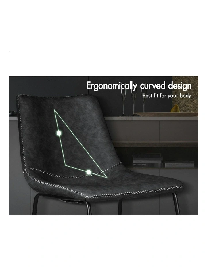Leather Dining Chairs in Black image 5