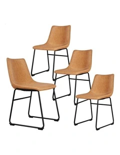 Leather Dining Chairs in Brown