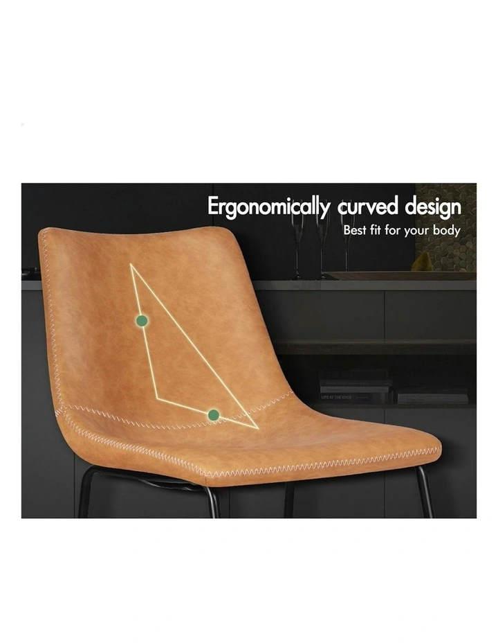 Leather Dining Chairs in Brown image 4