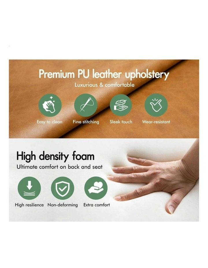 Leather Dining Chairs in Brown image 5