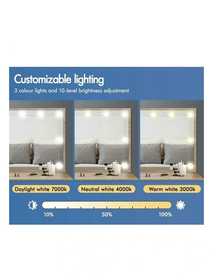 Dressing Table Stool Set in Wood image 3