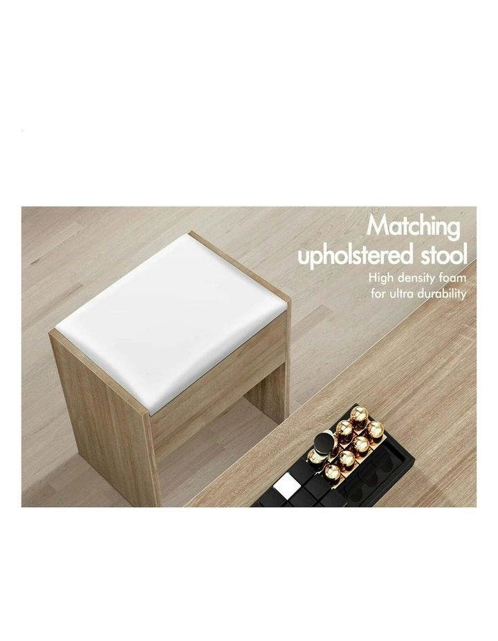 Dressing Table Stool Set in Wood image 6