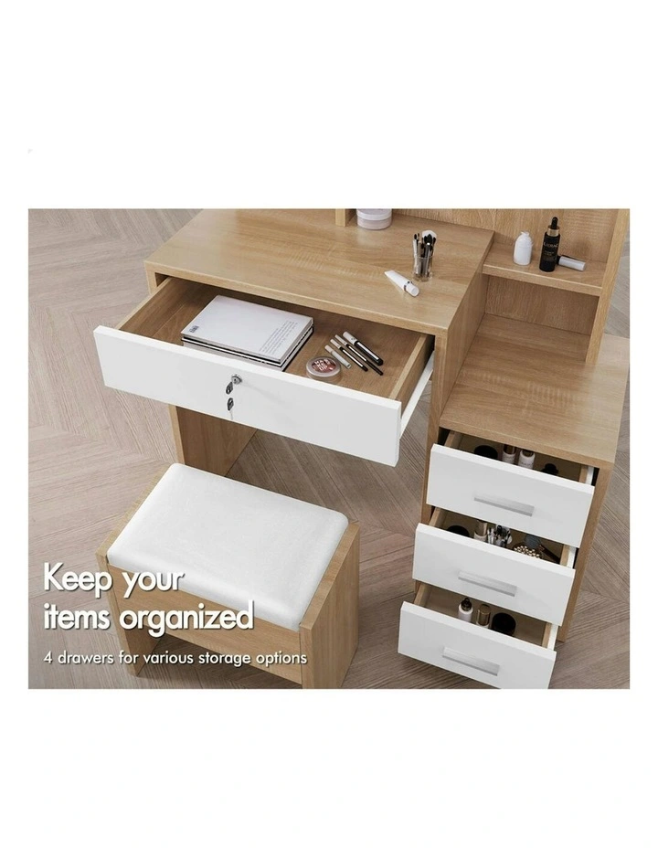 Dressing Table And Stool Set in Multi image 3