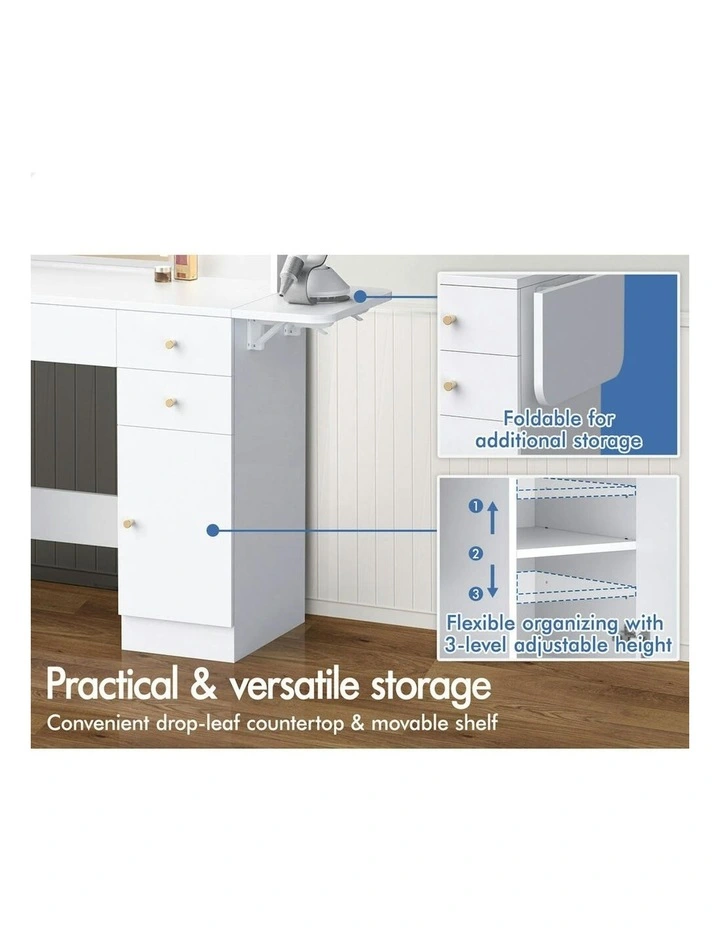 Dressing Table Set in White image 4