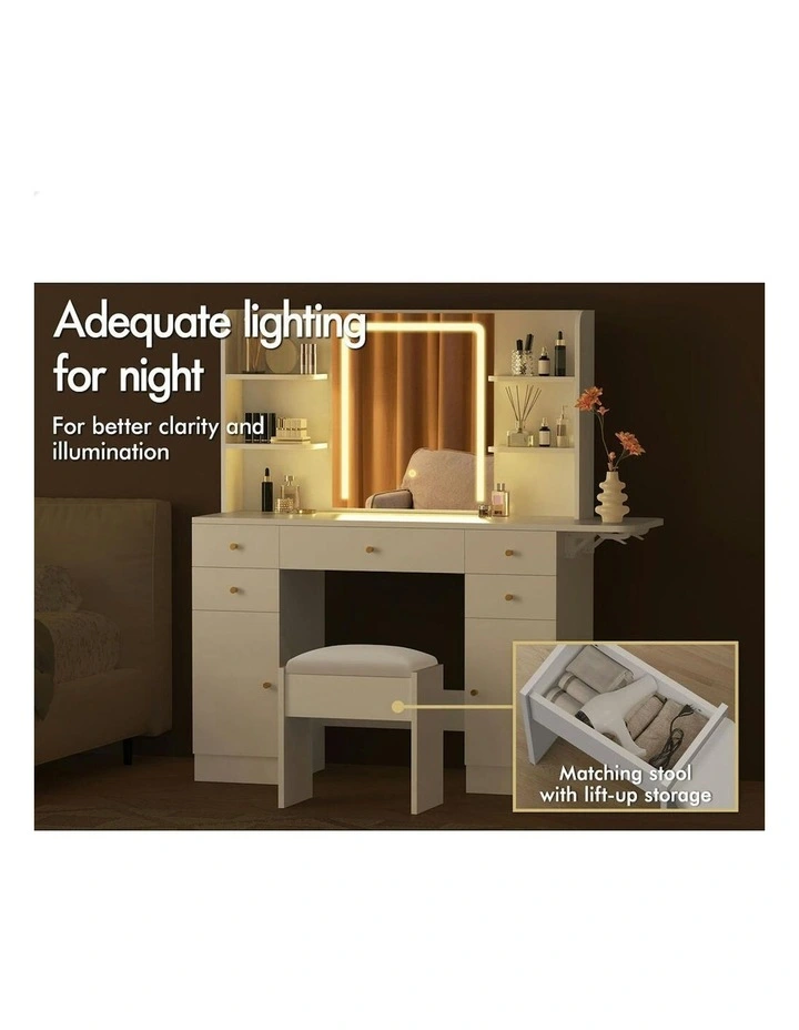 Dressing Table Set in White image 7