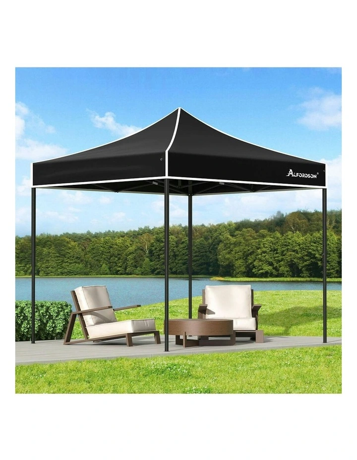 Oxford Folding Outdoor Tent in Black image 2