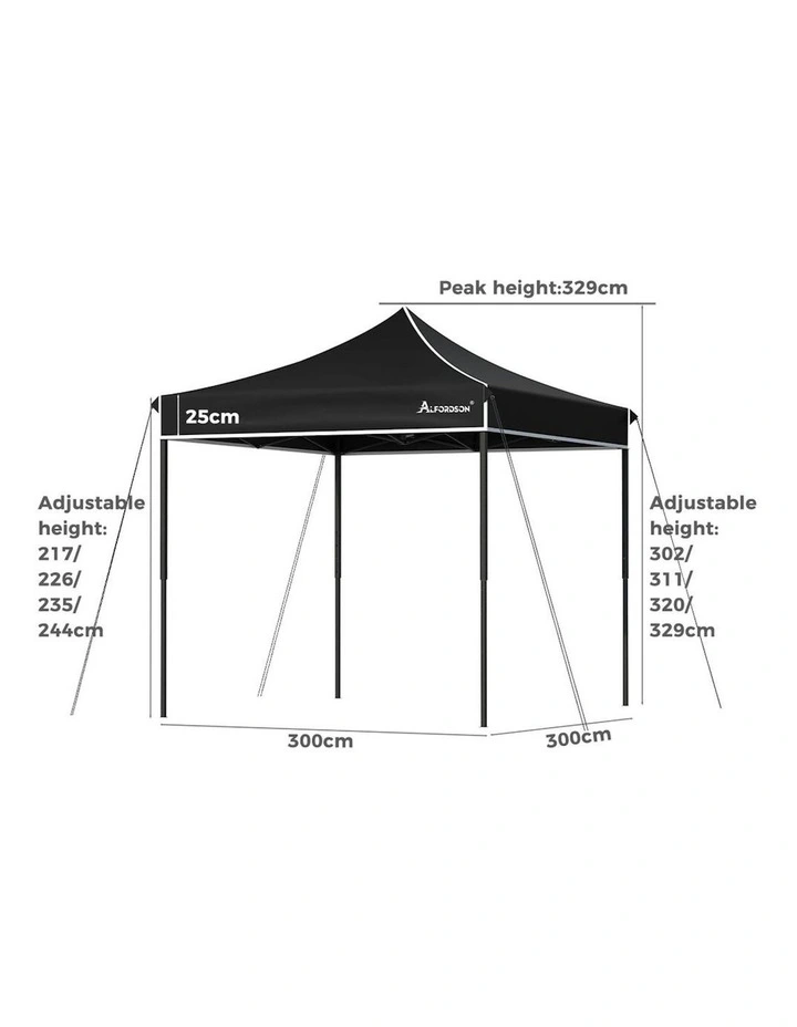 Oxford Folding Outdoor Tent in Black image 3