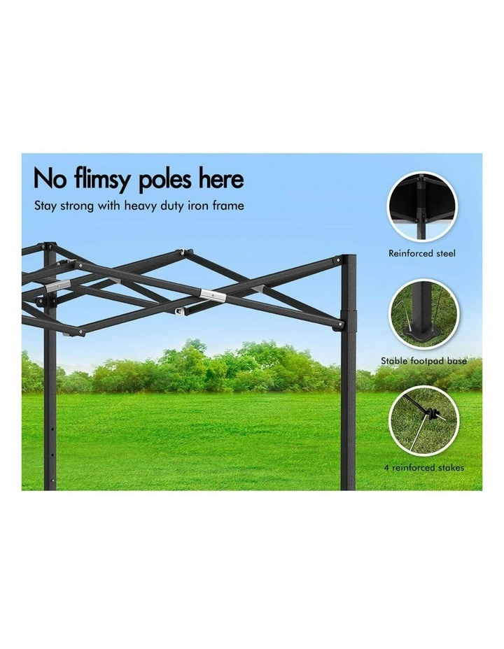 Oxford Folding Outdoor Tent in Black image 4