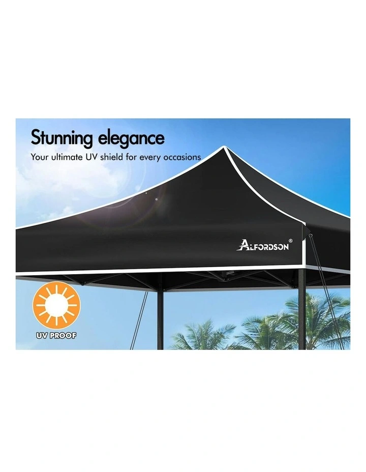 Oxford Folding Outdoor Tent in Black image 5